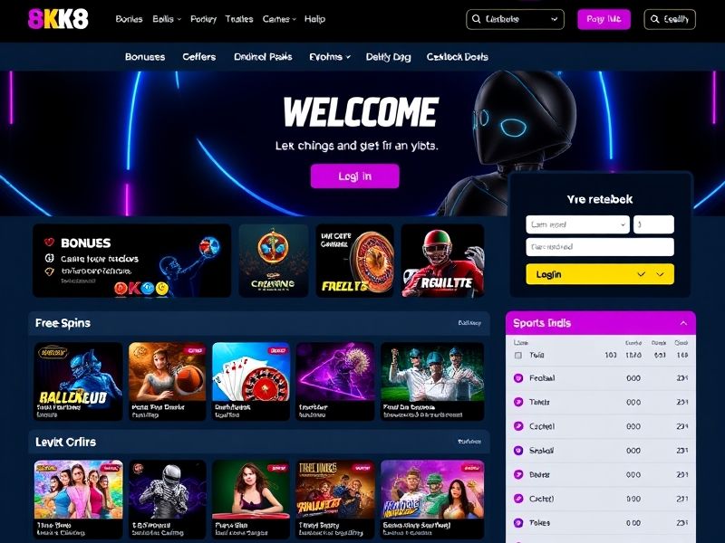 Welcome to 8k8.com - your gateway to thrilling online gambling experiences. Log in to access exclusive games, live dealers, and real-time betting. Get expert guidance and promotions for a premium gaming session.